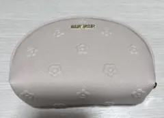 MARY QUANT 花柄エンボス ポーチ ベージュ
