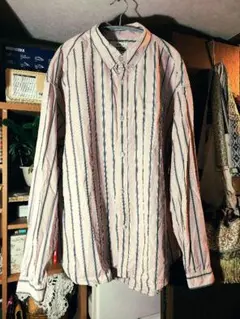 WEGO ピンクストライプ ボタンダウンシャツ Lサイズ