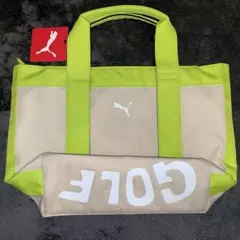 値下げ‼️PUMA プーマ トートバッグ ゴルフバッグ golf 蛍光 黄緑　鞄のサムネイル