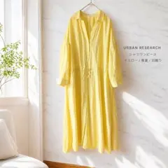 URBAN RESEARCH アーバンリサーチ 黄色 シャツワンピース 春夏
