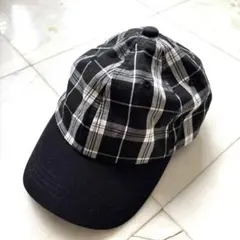 お値引き中！美品！coen コーエン　レディースキャップ　モノトーン　チェック柄