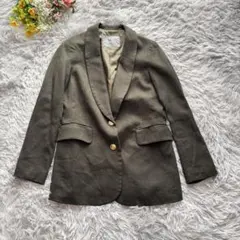 トランテアンソンドゥモード　テーラードジャケット　【M】38　カーキグリーン