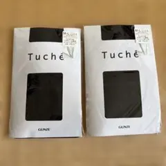 GUNZE Tuche タイツ ツートーンチェック 70デニール M-Lのサムネイル