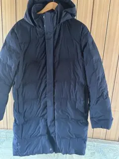 ネイビー フード付き ダウンコート