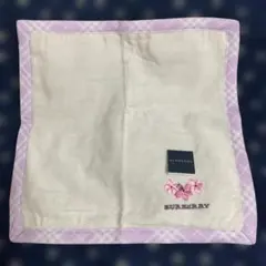 【新品】BURBERRY ハンカチ タオルハンカチ 花柄刺繍