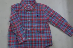 Ralph Lauren チェック柄長袖シャツ 24M 90cm
