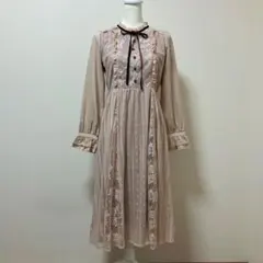 アクシーズファム　ロングワンピース　レース　秋　冬　可愛い　大人　上品