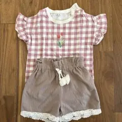 ギンガムチェックセット 90