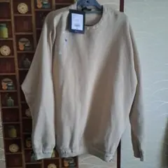 ベージュ トレーナー ペイントスプラッシュ 新品タグ付き