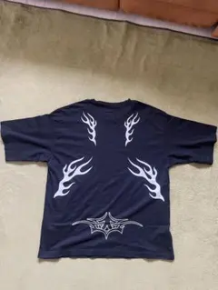 DIESEL フレイム柄 ブラック Tシャツ L