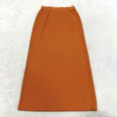HANAIユキコハナイ ロングタイトスカート ウエストゴム　オレンジ　M（D1のサムネイル