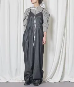 ⭐️新品⭐️ THOMAS MAGPIE デニムオーバーオール　ブラック　サイズ36