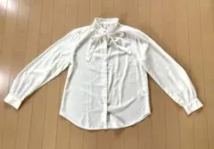 GU リボン付きホワイトシャツ M
