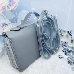 【ほぼ新品✨】お財布ショルダーバッグ　ライトグレー