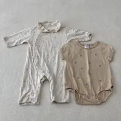 バースデイ ロンパース 2枚セット 80cm