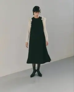 極美品 ワンサイドパールワンピース hue day to evening - メルカリ