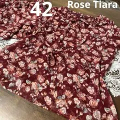 美品　大きいサイズ42 ローズティアラ　2way 花柄チュニック