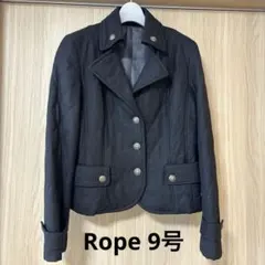 美品　ROPÉ キルティングウールジャケット ブラック 9号