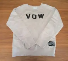 オフィシャルチーム　裏毛シンプルロゴトレーナー　スウェット　グレージュ　150