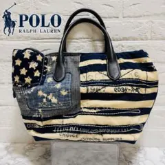 POLO RALPH LAUREN パッチワーク トートバッグ 星条旗