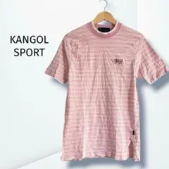 【カンゴールスポーツ】ボーダーTシャツ 刺繍ロゴ カジュアル ピンク 爽やか Mのサムネイル