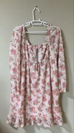 C・O・L・Z・A(コルザ) 花柄長袖ワンピース Lサイズ