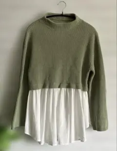 『SENSE OF PLACE』シャツドッキングニットチュニック