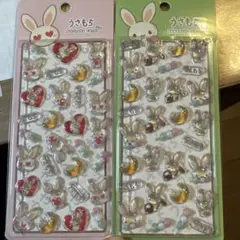 うさもち ボンボンドロップシール風 ぷくぷくキャンディシール 2点セット