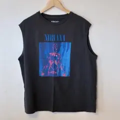 NIRVANA ニルヴァーナ ノースリーブ タンクトップ 黒 WEGOのサムネイル