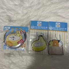 んぽちゃむ　くじ　キーホルダー　缶バッジ　3個セット