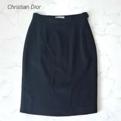 Christian Dior タイトスカート 42 黒 イタリア製 大きいサイズ