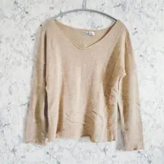 オーバー　ショルダー　ニット　ゆったり　シンプルトップス