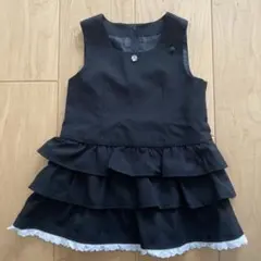 黒いフリルワンピース　90cm セレモニー　ドレス