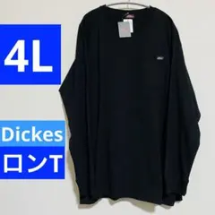 大きいサイズ☆Dickise ディッキーズ ロンT 4L ワンポイント 黒