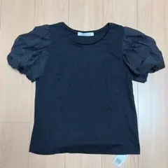 新品！ESTNATION パフスリーブ 半袖カットソー ブラックのサムネイル