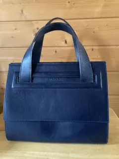 美品】INNUE イヌエ レザー トートバッグ ネイビー 本革 イタリア製 