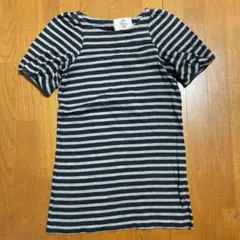 即決500円！リボンがカワイイ！Kaon カオン 半袖チュニック ボーダー柄のサムネイル