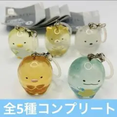 すみっコぐらし　めじるし　マスコットチャーム　全5種　コンプ　ガチャ　難あり