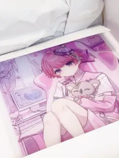 絵師100人展 16 アクリルハンギングプレート きみしま青 ましろしき 