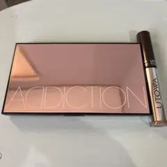ADDICTION アイシャドウパレットとアイブロウマスカラ