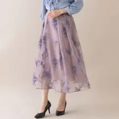 Rose Tiara 花柄オーガンジースカート サイズ40 ローズティアラのサムネイル