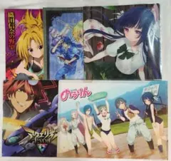 新品「アニメキャラクター A4クリアファイル×5種」(D)セット