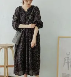 アーバンリサーチ ドアーズ　コットンアラベスクプリントワンピース