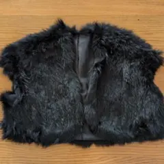 黒ラビットファー ベスト