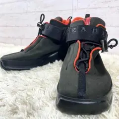 プラダスポーツ 00s 希少 ハイカット ベルクロ スクエアトゥー フリース