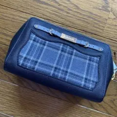 &chouette  アンドシュエット　ポーチ　チェック　ブラック