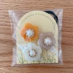 髪の毛　ゴム　女の子　花　3点セット