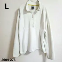 【希少】NIKE ACG【L】ハーフジップ フリース 白 ワッフル生地 刺繍