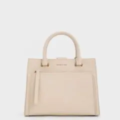 CHARLES&KEITH ベージュ ハンドバッグ