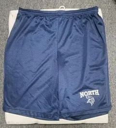 A4 Apparel north vikings メッシュショーツ 古着 紺 L